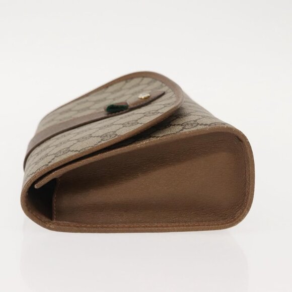 GUCCI GG Supreme Web Sherry Line Clutch Bag PVC Beige Gold 89 01 030 Auth 150407 - Picture 4 of 16